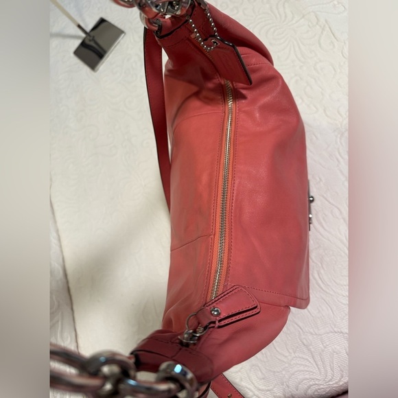 Gently Used COACH Pink Leather Shoulder Bag - Picture 9 of 9